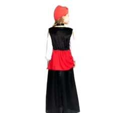 Costume da pitonessa con turbante rosso per bambina e adolescente