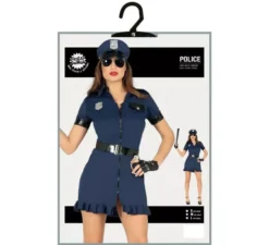 Costume da polizia con abito corto da donna
