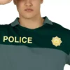 Costume da polizia verde per uomo