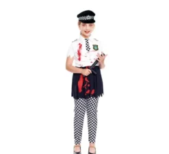 Costume da polizia zombie per bambina