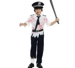 Costume da polizia zombi per un ragazzo