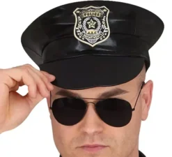 Costume da poliziotto a maniche corte per uomo