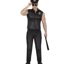Costume da poliziotto a maniche corte per uomo