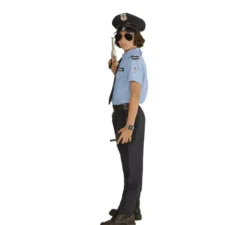 Costume da poliziotto blu con cappello per bambini e ragazzi