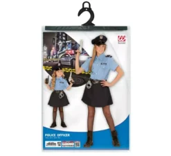 Costume da poliziotto blu con cappello per ragazze e adolescenti