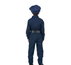 Costume da poliziotto blu con cintura per bambino
