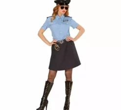 Costume da poliziotto con cappello per donna
