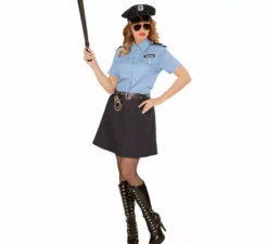 Costume da poliziotto con cappello per donna