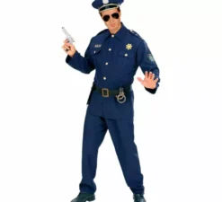 Costume da poliziotto con cappello per uomo