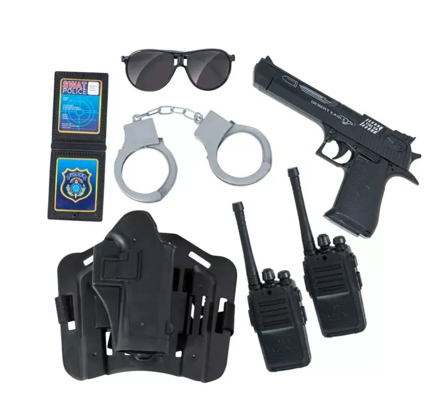 Costume da poliziotto con walkie-talkie per bambini