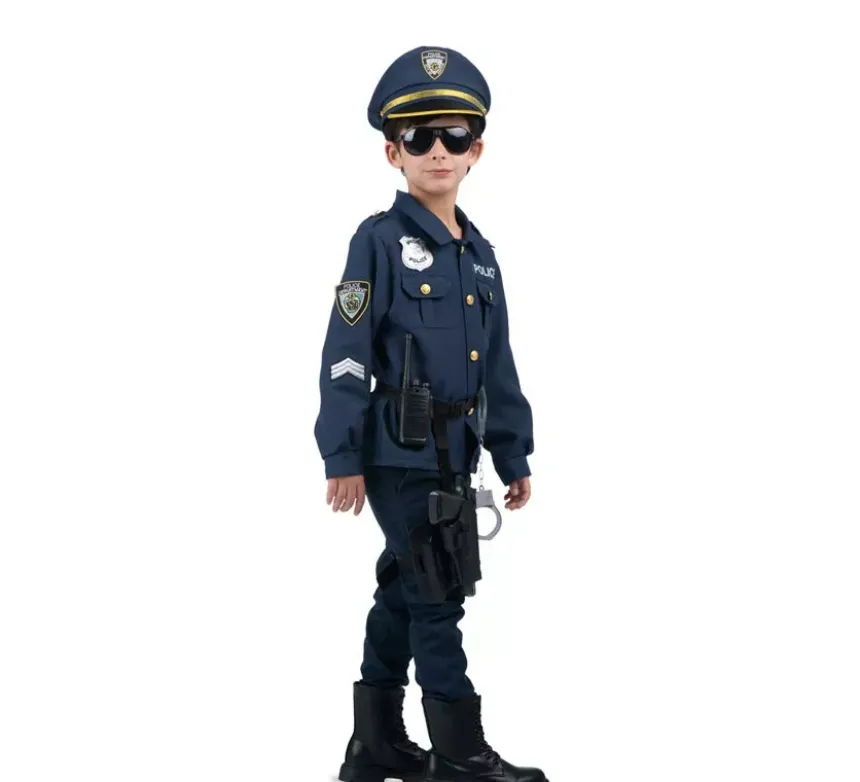 Costume da poliziotto con walkie-talkie per bambini