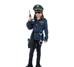 Costume da poliziotto con walkie-talkie per bambini