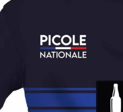 Costume da poliziotto francese con portabevande per uomo