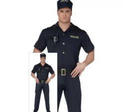 Costume da poliziotto muscoloso per uomo