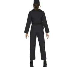 Costume da poliziotto nero con pantaloni per adolescenti