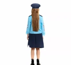 Costume da poliziotto zombie con berretto per bambine
