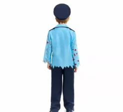 Costume da poliziotto zombie con berretto per bambini