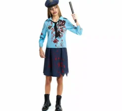 Costume da poliziotto zombie con berretto per donna