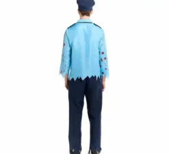 Costume da poliziotto zombie con berretto per uomo