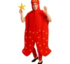 Costume da polpo rosso per adulti