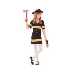 Costume da Pompiere blu e giallo per bambina