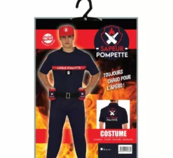 Costume da pompiere con portabevande da uomo