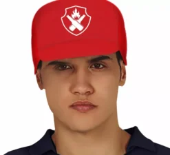 Costume da pompiere con portabevande da uomo