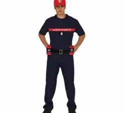 Costume da pompiere con portabevande da uomo