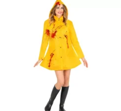Costume da poncho impermeabile giallo per adulto