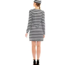 Costume da prigioniera a righe da donna
