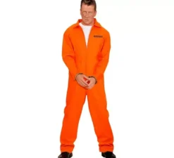 Costume da prigioniero arancione per uomo