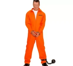 Costume da prigioniero arancione per uomo