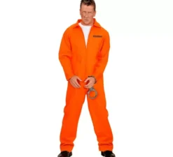Costume da prigioniero arancione per uomo