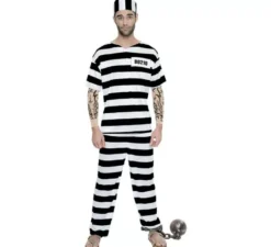 Costume da prigioniero del tatuaggio per un uomo
