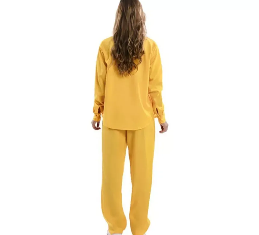 Costume da prigioniero giallo per donna