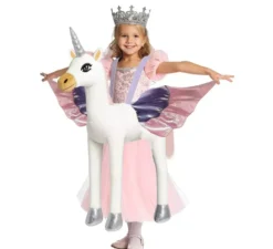 Costume da principessa a cavallo di unicorno per bambine