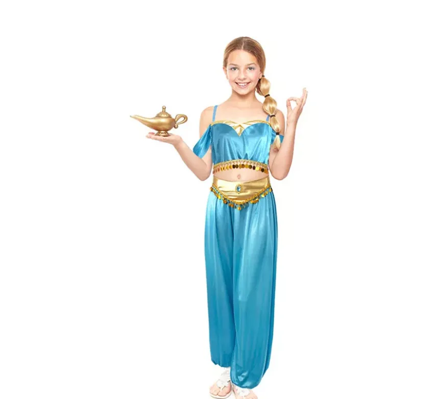 Costume da principessa araba blu per bambina