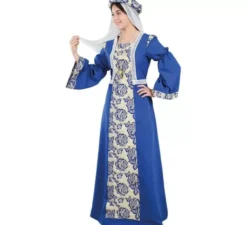 Costume da principessa blu medievale per donna