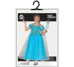 Costume da principessa del ghiaccio blu per bambina