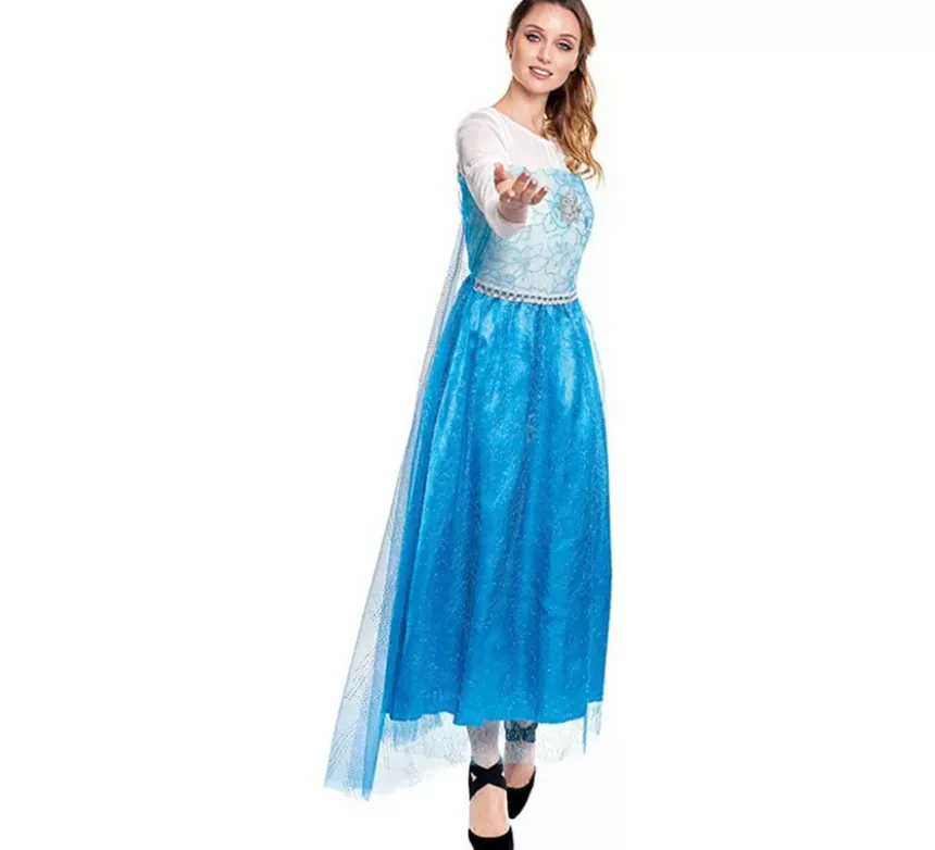 Costume da principessa del ghiaccio blu per donna