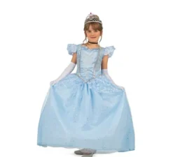 Costume da principessa delle fiabe celeste per bambina