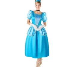 Costume da principessa delle fiabe celeste per donna
