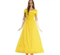 Costume da principessa delle fiabe gialla per donna