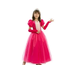 Costume da principessa delle fiabe rosa per bambine