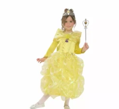 Costume da principessa del paradiso giallo per bambine