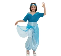 Costume da Principessa Jasmin azzurro per bambina