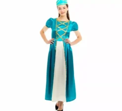 Costume da principessa medievale blu per donna