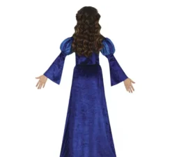 Costume da principessa o nobile medievale blu per bambina