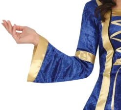 Costume da principessa o nobile medievale blu per donna