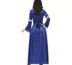 Costume da principessa o nobile medievale blu per donna